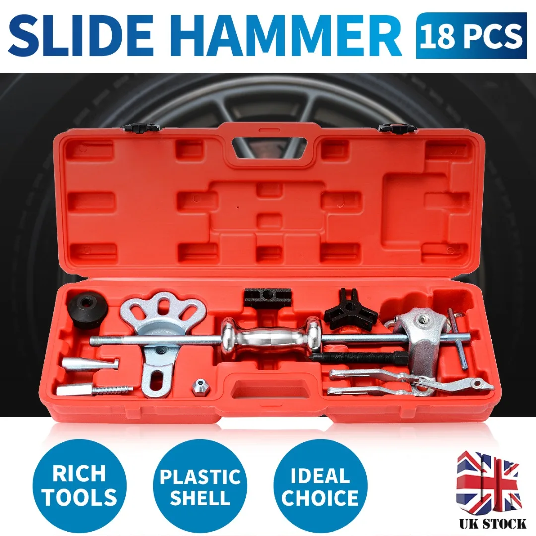 Slide Hammer Set Dent Bearing Puller Tool Kit Wrench Adapter Axle Hub Auto Set Internal/External Puller Bearing Remover Tool
Slide Hammer Set Dent Bearing Puller Tool Kit Wrench Adapter Axle Hub Auto Set Internal/External Puller Bearing Remover Tool
