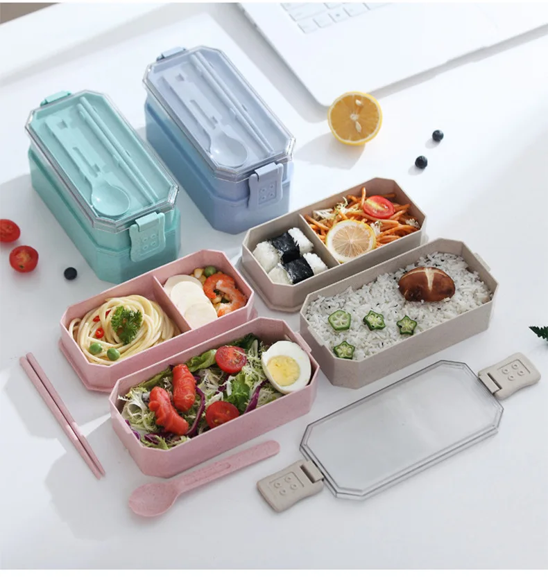 Microwave Lunch Box Double Layer Wheat Straw Storage Container Bento Box Children Kids School Office Portable Health Dinner Food
Microwave Lunch Box Double Layer Wheat Straw Storage Container Bento Box Children Kids School Office Portable Health Dinner Food