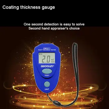 Mini LCD Digital Car Paint Tester Instrument Thickness Measuring Tool Automobile Thickness Gauge Display Meter EM2271
Mini LCD Digital Car Paint Tester Instrument Thickness Measuring Tool Automobile Thickness Gauge Display Meter EM2271