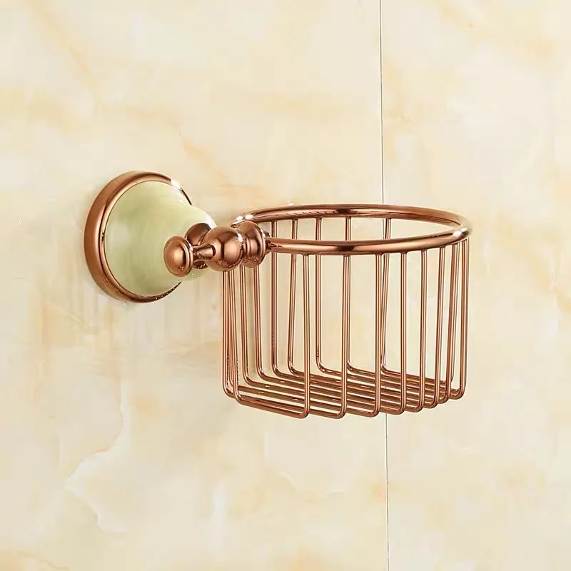 Full copper brass rose gold toilet tissue paper basket round European style jade base bathroom organizer wall mounted
Full copper brass rose gold toilet tissue paper basket round European style jade base bathroom organizer wall mounted
