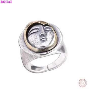 s999 sterling silver ring for men and women 2020 new jewelry personality silver ring Thai silver craft ring smiling girl ring 
s999 sterling silver ring for men and women 2020 new jewelry personality silver ring Thai silver craft ring smiling girl ring