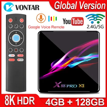 X88 PRO X3 Smart Android TV Box Android 9.0 Amlogic S905X3 Set top Box 4K@60fps 2GB/4GB RAM 128G/64G/32G/16G ROM 8K Media Player 
X88 PRO X3 Smart Android TV Box Android 9.0 Amlogic S905X3 Set top Box 4K@60fps 2GB/4GB RAM 128G/64G/32G/16G ROM 8K Media Player