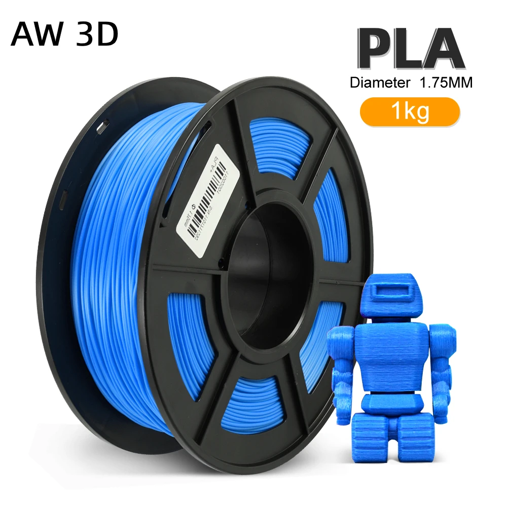 AW 3D PLA filament 1kg 1.75mm for 3D printing with 0.02mm Tolerance and No bubble pla Harmless 3D print consumable High Quality
AW 3D PLA filament 1kg 1.75mm for 3D printing with 0.02mm Tolerance and No bubble pla Harmless 3D print consumable High Quality