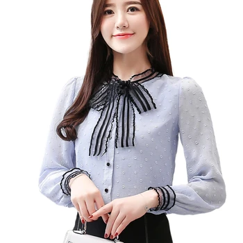 2020 Summer New Chiffon Women Blouse Solid Bow Neck Elegant Lady White Shirts Outwear Tops
2020 Summer New Chiffon Women Blouse Solid Bow Neck Elegant Lady White Shirts Outwear Tops