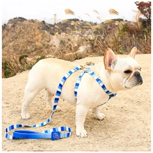 Dogs Accessories Pitbull Small Medium Dog Collar Stripe Pattern Adjustable Harness and Leash Set Breast-band Pet Harness for Dog
Dogs Accessories Pitbull Small Medium Dog Collar Stripe Pattern Adjustable Harness and Leash Set Breast-band Pet Harness for Dog