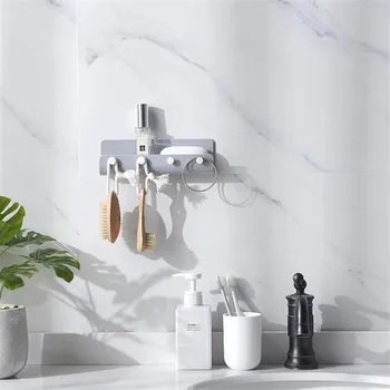 1PC Self-adhesive U-shaped Nail-free Racks Household Wall-mounted With Hook Bathroom Storage Rack Bathroom Storage Organzier 
1PC Self-adhesive U-shaped Nail-free Racks Household Wall-mounted With Hook Bathroom Storage Rack Bathroom Storage Organzier