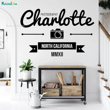 Photographer North California Wall Sticker Custom Name Photo Studio Decoration Camera Vinyl Art Decals YT3829
Photographer North California Wall Sticker Custom Name Photo Studio Decoration Camera Vinyl Art Decals YT3829
