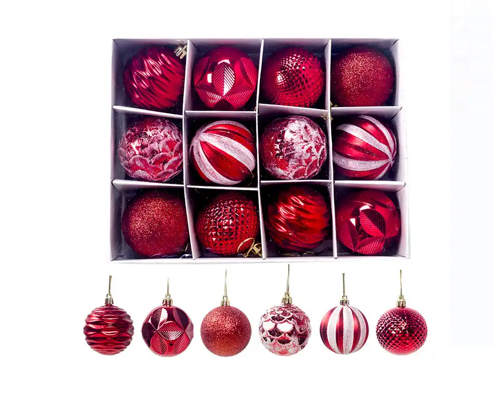 12pcs/pack christmas tree ball ornament baubles xmas hanging