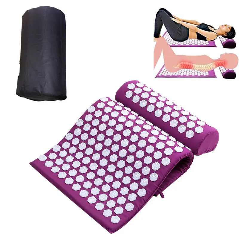Улучшенный нескользящий акупрессурный Массажный коврик для йоги подушка с
