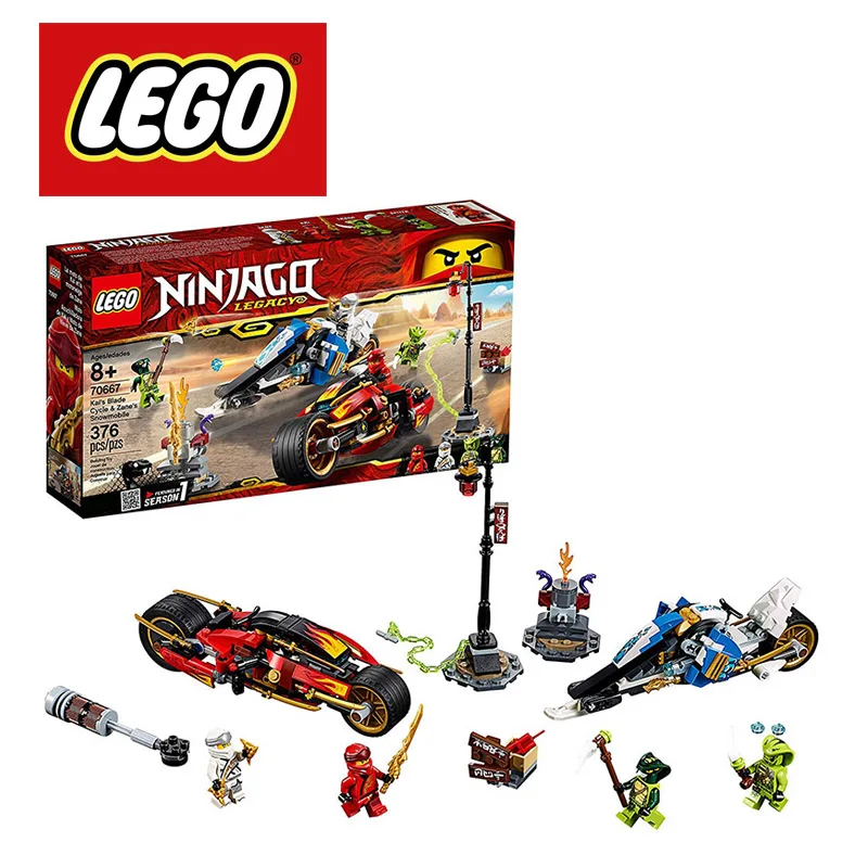 LEGO egacy Kai’s Blade Cycle & Zane’s Snowmobile 70667 Building Kit (376 Pieces) Lego Ninjago Building Blocks DIY Educational
LEGO egacy Kai’s Blade Cycle & Zane’s Snowmobile 70667 Building Kit (376 Pieces) Lego Ninjago Building Blocks DIY Educational