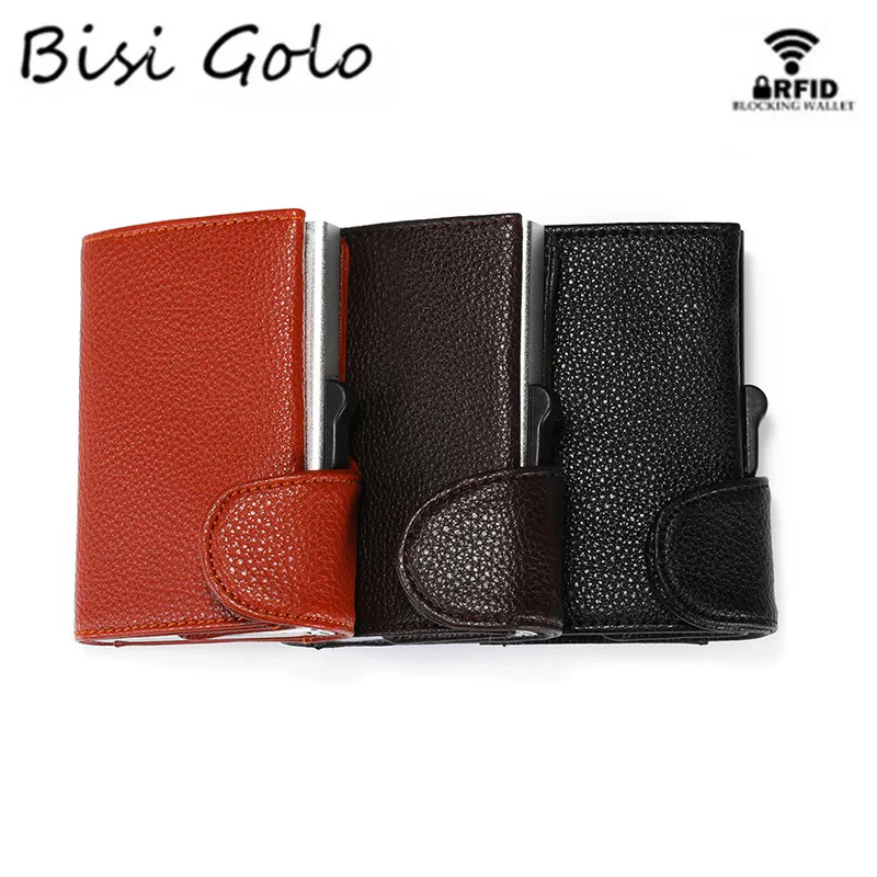 BISI GORO 2019 Smart Wallet RFID Single Safety Box Credit Card Holder Vintage PU Leather Soft Men and Women Pop Up Card Wallet
BISI GORO 2019 Smart Wallet RFID Single Safety Box Credit Card Holder Vintage PU Leather Soft Men and Women Pop Up Card Wallet