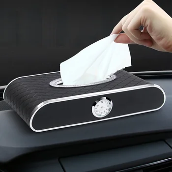 Leather Multifunctional Facial Tissue Box Napkin Holder with Clock Parking Number Plate for Home Office Car Auto Products
Leather Multifunctional Facial Tissue Box Napkin Holder with Clock Parking Number Plate for Home Office Car Auto Products