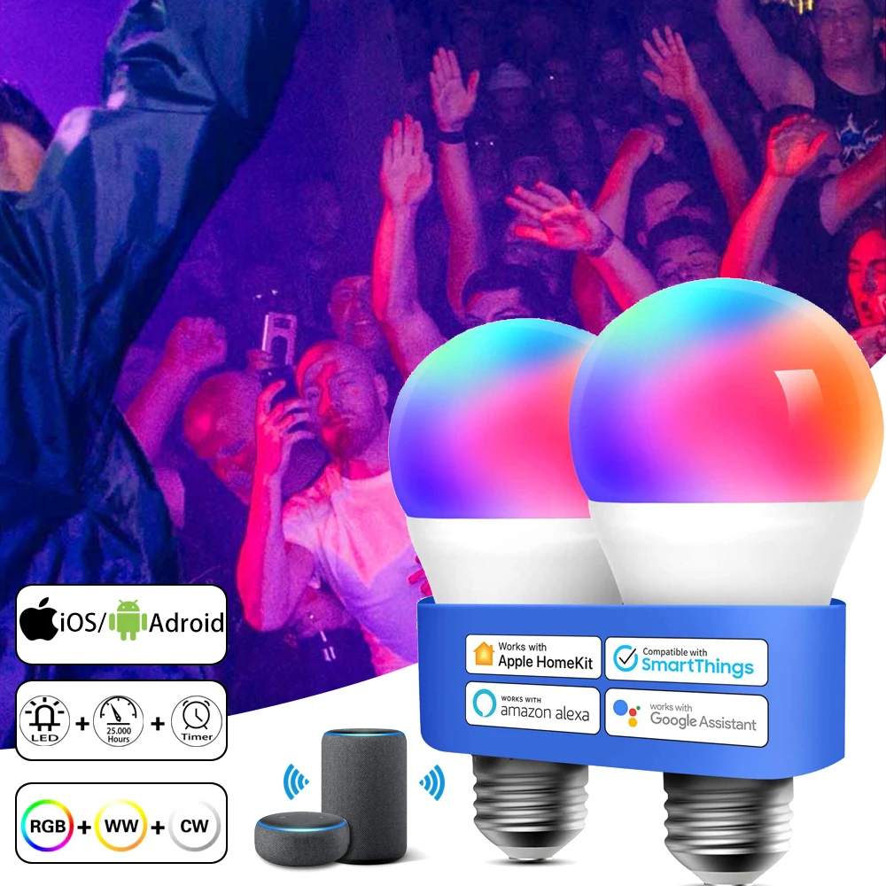 Dimmable Google Light Bulbs RGB 5W-20W WIFI Smart Bulb Bluetooth APP Control Best Smart Light Bulbs Work with Alexa/Google Home
Dimmable Google Light Bulbs RGB 5W-20W WIFI Smart Bulb Bluetooth APP Control Best Smart Light Bulbs Work with Alexa/Google Home