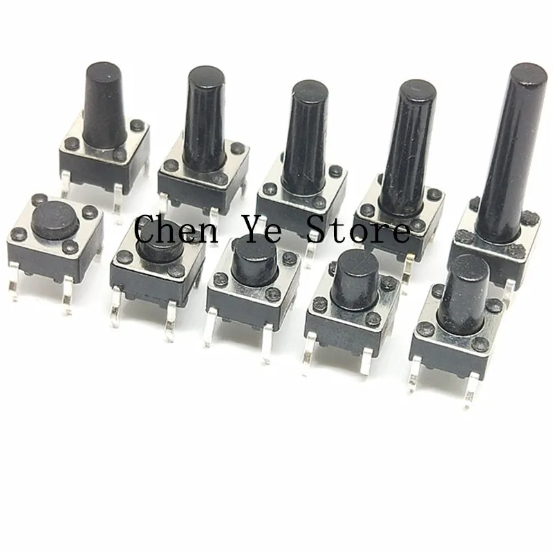 Free Shipping1000PCS 6*6*11.5H Tact Switch Tactile Push Button Height 11.5MM 6X6X11.5MM DIP 4Pin micro switch 6*6 | Электронные