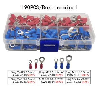 ( 190PCS 6Kinds RV) Ring Terminal Electrical Crimp Connector Kit Set With Box,Copper Wire Insulated Cord Pin End Butt
( 190PCS 6Kinds RV) Ring Terminal Electrical Crimp Connector Kit Set With Box,Copper Wire Insulated Cord Pin End Butt