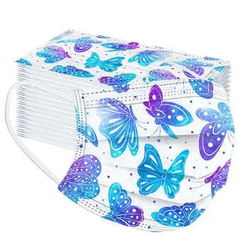 Pretty Butterfly Printed Facemasks Disposable 50pcs Protective Cartoons Butterfly Face Masks 3 Layer Ply Filter Masks Mascarilla
Pretty Butterfly Printed Facemasks Disposable 50pcs Protective Cartoons Butterfly Face Masks 3 Layer Ply Filter Masks Mascarilla