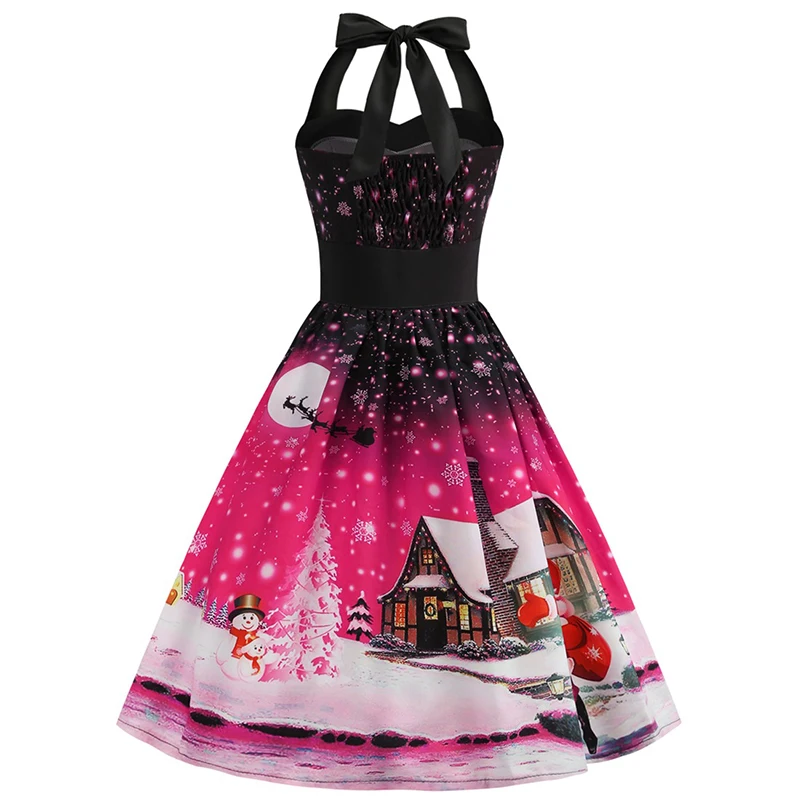 Women Summer Dress Halter Christmas Snowman Snowflake House Printed Tube Top Slim Swing Dress for Party Travel -MX8
Women Summer Dress Halter Christmas Snowman Snowflake House Printed Tube Top Slim Swing Dress for Party Travel -MX8