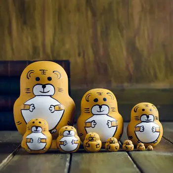Russian Matryoshka Dolls Creative Wooden Tiger Nesting Dolls Gift Russian Traditional Feature Ethnic Style Unisex DIY Dolls
Russian Matryoshka Dolls Creative Wooden Tiger Nesting Dolls Gift Russian Traditional Feature Ethnic Style Unisex DIY Dolls