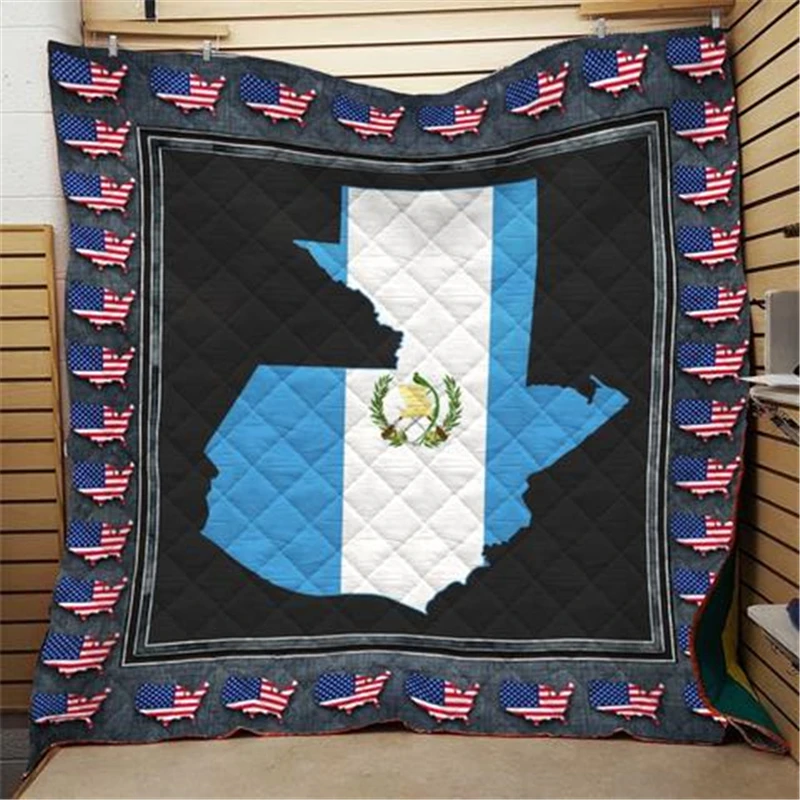 Summer-Map-Print-Quilt-For-Kids-School-Adults-Bed-Soft-Warm-Casual-Thin-Blanket-Cotton-Quilt (2)