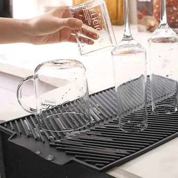 Silicone Square Drying Mat Multi-Functional Drainage Pad Kitchen Sink Non-Slip Durable Folding Rectangular Tray Pot Holder Mats
Silicone Square Drying Mat Multi-Functional Drainage Pad Kitchen Sink Non-Slip Durable Folding Rectangular Tray Pot Holder Mats