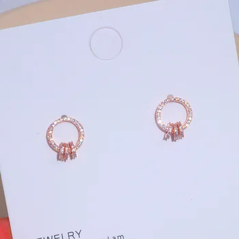 Luxury Female Crystal Stone Stud Earrings Rose Gold Color AAA Cubic Zirconia Round Earrings For Women Wedding Bridal Jewelry
Luxury Female Crystal Stone Stud Earrings Rose Gold Color AAA Cubic Zirconia Round Earrings For Women Wedding Bridal Jewelry