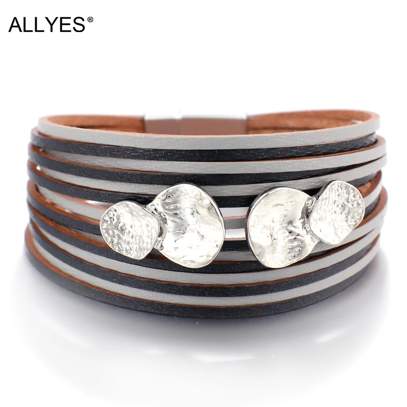 ALLYES Multiple Layers Bracelets For Women Vintage Magnetic Round Wrap Bracelets Charms Jewelry Bracelet Femme
ALLYES Multiple Layers Bracelets For Women Vintage Magnetic Round Wrap Bracelets Charms Jewelry Bracelet Femme