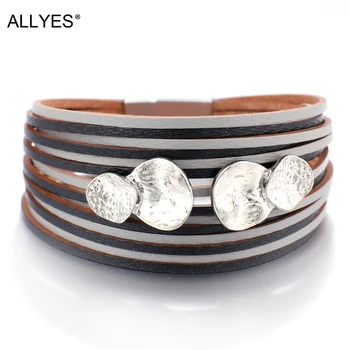 ALLYES Multiple Layers Bracelets For Women Vintage Magnetic Round Wrap Bracelets Charms Jewelry Bracelet Femme 
ALLYES Multiple Layers Bracelets For Women Vintage Magnetic Round Wrap Bracelets Charms Jewelry Bracelet Femme