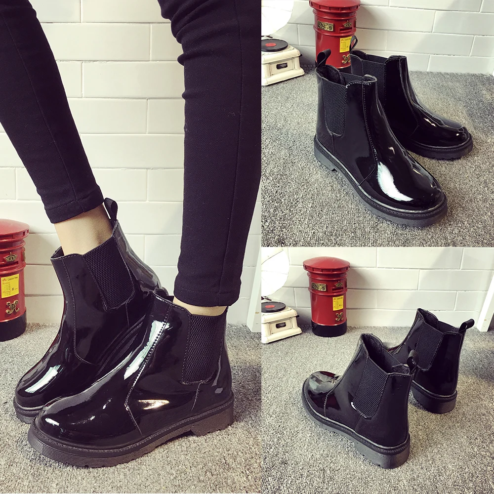 Women's Martin Waterproof Boots Ankle Rain Boots Black Causal Booties Female Rain Boot Low top rain boots Low heel booties D30
Women's Martin Waterproof Boots Ankle Rain Boots Black Causal Booties Female Rain Boot Low top rain boots Low heel booties D30