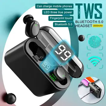 Wireless Bluetooth Headphone Mini Invisible Earphones LED Power Digital Display TWS Sport Stereo Earset Bass
Wireless Bluetooth Headphone Mini Invisible Earphones LED Power Digital Display TWS Sport Stereo Earset Bass