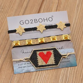 Go2boho Miyuki Bracelet For Women Design Bead Woven Heart Jewelry Pulseras Hexagram Pattern Mexican Fashion Women's Bracelets
Go2boho Miyuki Bracelet For Women Design Bead Woven Heart Jewelry Pulseras Hexagram Pattern Mexican Fashion Women's Bracelets
