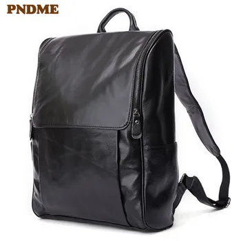 PNDME simple genuine leather men's backpack casual high quality real cowhide laptop bagpack fashion ladies travel black bookbag
PNDME simple genuine leather men's backpack casual high quality real cowhide laptop bagpack fashion ladies travel black bookbag