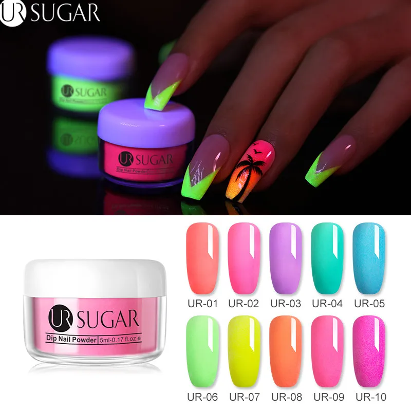 UR SUGAR 5ml Fluorescence Neon Dipping Nail Powder Glitter Dip Pigment Dust Nail Art Decoration Natural Dry Without Lamp Cure
UR SUGAR 5ml Fluorescence Neon Dipping Nail Powder Glitter Dip Pigment Dust Nail Art Decoration Natural Dry Without Lamp Cure