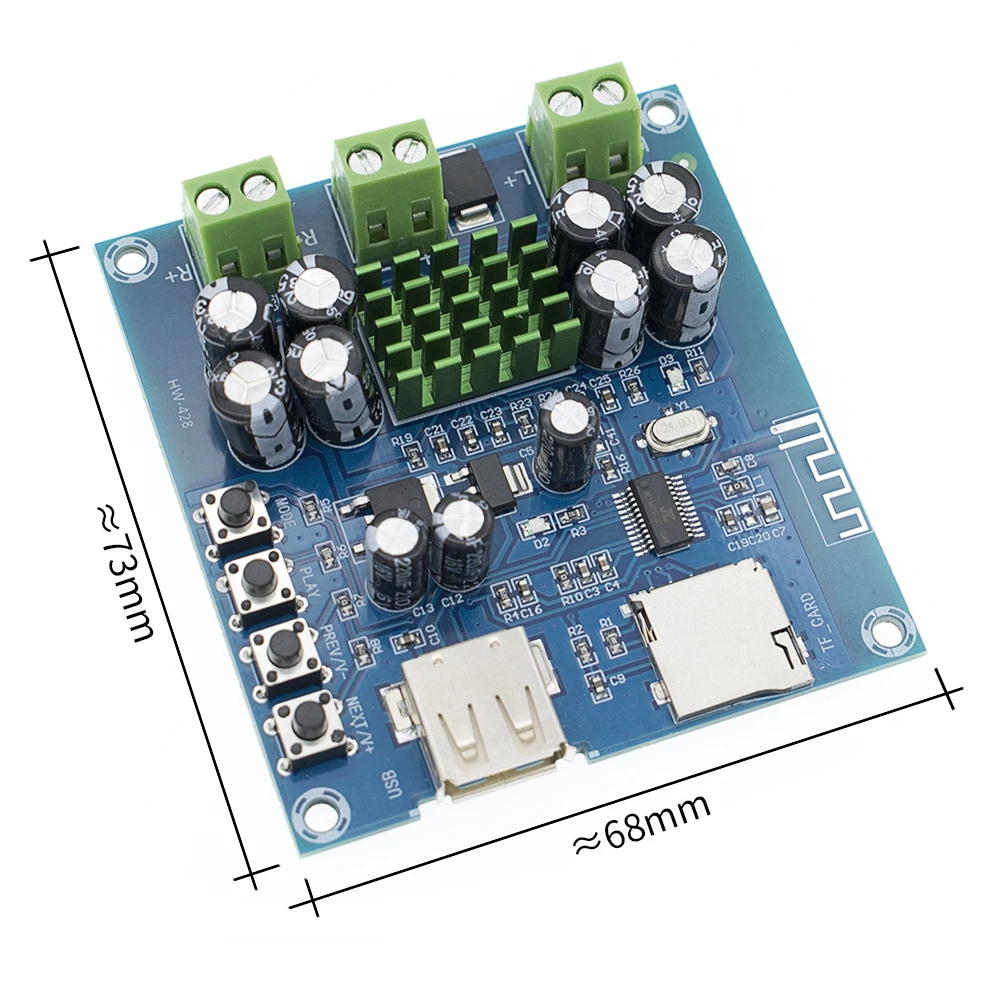 XH-M422 DC 12-24V TPA3116D2 50W + 50W Bluetooth 4.0 Amplifier Board Module With Bluetooth U Disk TF Card Player
XH-M422 DC 12-24V TPA3116D2 50W + 50W Bluetooth 4.0 Amplifier Board Module With Bluetooth U Disk TF Card Player