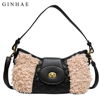 Artificial Lamb Wool Women Shoulder Bags For Women Brand Designer Pu Leather Tote Handbags Ladies Fashion Small Crossbody Bags
Artificial Lamb Wool Women Shoulder Bags For Women Brand Designer Pu Leather Tote Handbags Ladies Fashion Small Crossbody Bags