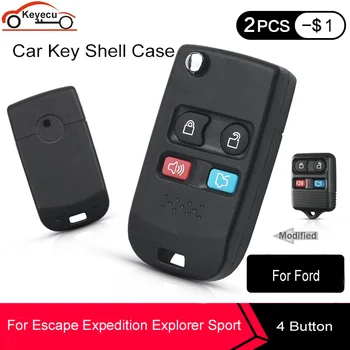 KEYECU 10 Pcs Modified Folding Replacement Remote Key Shell Case Fob 4Buttons for Ford Escape Focus Explorer Sport Mercury Trac
KEYECU 10 Pcs Modified Folding Replacement Remote Key Shell Case Fob 4Buttons for Ford Escape Focus Explorer Sport Mercury Trac