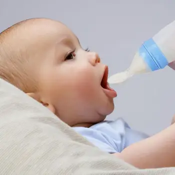Silicone Soft Spoon Feeding Bottle with Cover Baby Children Flatware Pink Blue Recommended Age 6 Months or More Baby
Silicone Soft Spoon Feeding Bottle with Cover Baby Children Flatware Pink Blue Recommended Age 6 Months or More Baby