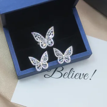 Shiny Side New Accessories Jewelry Crystal Butterfly Stud Earrings for Women Gift Adjustable Wedding Rings&earrings Set
Shiny Side New Accessories Jewelry Crystal Butterfly Stud Earrings for Women Gift Adjustable Wedding Rings&earrings Set