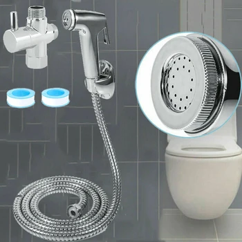 Bathroom Hand Held Shower Head Bidet Toilet Spray Jet Kit Chrome +Diverter Durable And Practical To Use 
Bathroom Hand Held Shower Head Bidet Toilet Spray Jet Kit Chrome +Diverter Durable And Practical To Use