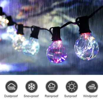 LED String Lights 18Ft G40 Globe with 25 Clear LED Bulbs Color Changing Flashing Waterproof Indoor Outdoor String
LED String Lights 18Ft G40 Globe with 25 Clear LED Bulbs Color Changing Flashing Waterproof Indoor Outdoor String