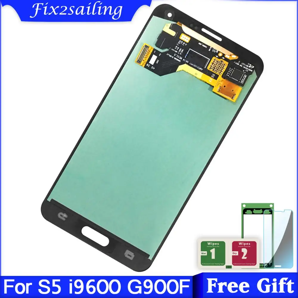SUPER AMOLED LCDS For Samsung Galaxy S5 I9600 G900 G900A G900F LCD Display Touch Screen Assembly Replacement Sticker
SUPER AMOLED LCDS For Samsung Galaxy S5 I9600 G900 G900A G900F LCD Display Touch Screen Assembly Replacement Sticker
