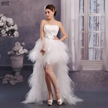 New Arrival 2020 Beautiful Tiered Wedding Dress Sweet Sexy Stapless High-low Lace-up Short Front Long Back with train plus size
New Arrival 2020 Beautiful Tiered Wedding Dress Sweet Sexy Stapless High-low Lace-up Short Front Long Back with train plus size