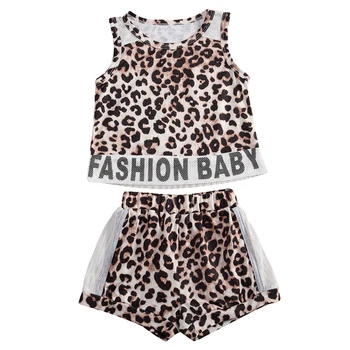 Toddler Infant Baby Girls Clothes Set Tracksuit 2020 Summer Sport Outfit Kids Leopard Letter Sleeveless Tops Shorts Clothing Set 
Toddler Infant Baby Girls Clothes Set Tracksuit 2020 Summer Sport Outfit Kids Leopard Letter Sleeveless Tops Shorts Clothing Set