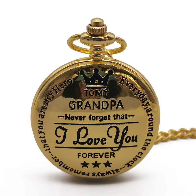 Винтажные кварцевые карманные часы с надписью I LOVE YOU FOREVER цепочкой подарок на