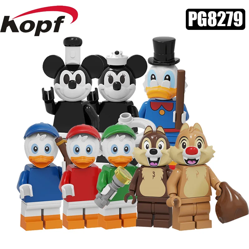 PG8279 Pumping Series Building Blocks Cartoon Model Black and Withe Mickey Daisy Scrooge Duck Action Legoing Figure Toy
PG8279 Pumping Series Building Blocks Cartoon Model Black and Withe Mickey Daisy Scrooge Duck Action Legoing Figure Toy