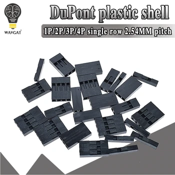 

100PCS Dupont Head 2.54mm 1X 1P 2P 3P 4P 1X1P 1X2P Dupont Plastic Shell Pin Head Connector Jumper Wire Cable Housing Plug Female