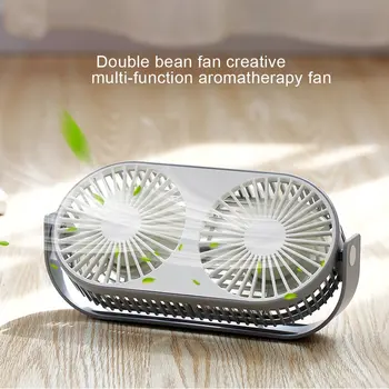 New Small Bean Double Head Desktop Fan Creative Multi-function Aromatherapy Fan Office Mini Usb Small Fan
New Small Bean Double Head Desktop Fan Creative Multi-function Aromatherapy Fan Office Mini Usb Small Fan