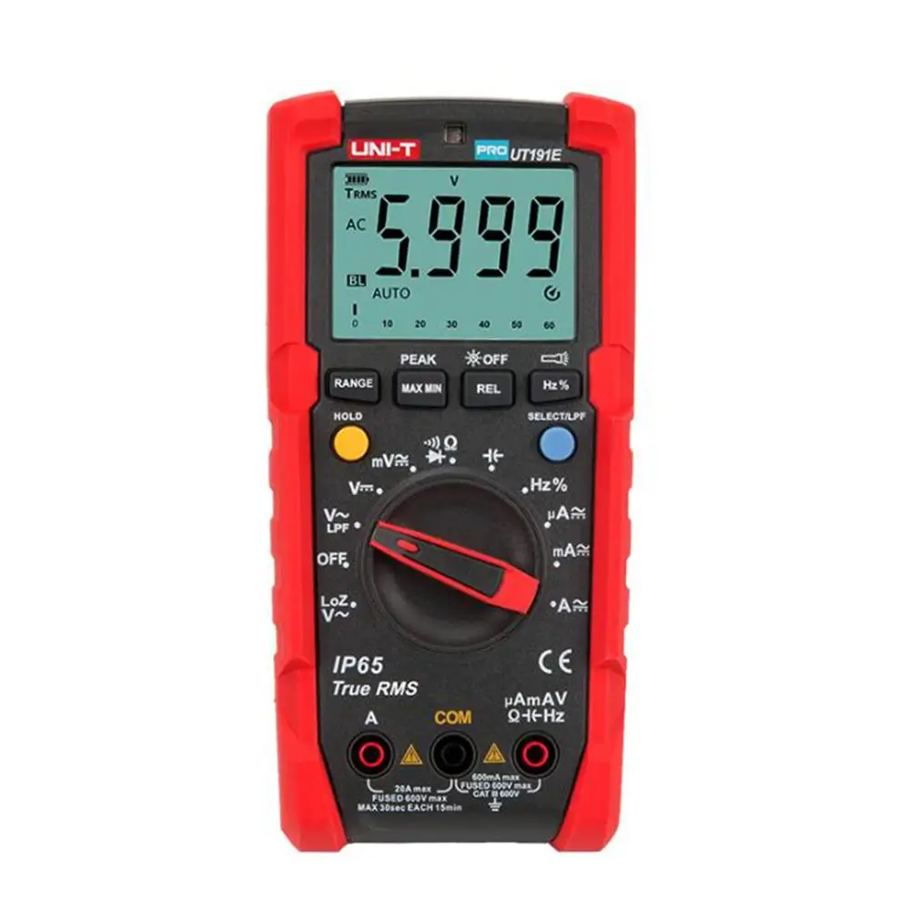 UNI-T UT191E UT191T Digital Multimeter DC AC voltage Current meter Capacitance Resistance Duty cycle Diode/Continunity Test.
UNI-T UT191E UT191T Digital Multimeter DC AC voltage Current meter Capacitance Resistance Duty cycle Diode/Continunity Test.