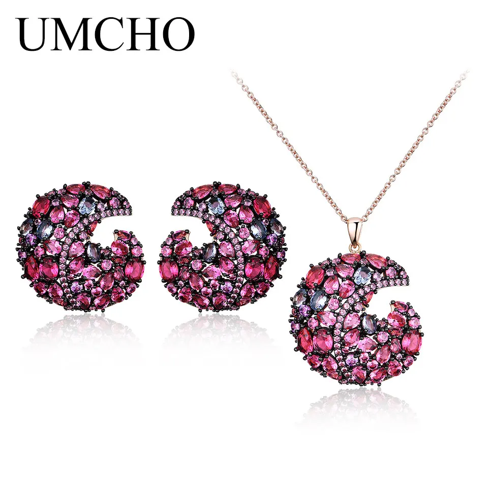 UMCHO 925 Sterling Silver Stud Earrings Necklaces For Women Birthday Wedding Statement Romantic Gift Jewelry Set
UMCHO 925 Sterling Silver Stud Earrings Necklaces For Women Birthday Wedding Statement Romantic Gift Jewelry Set