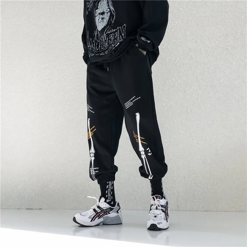 Waliicorners Men Streetwear Letter printed Casual Harem Pants Elastic waist Loose Man Hip hop Joggers Trousers Sweatpants 10 Hc33c1caacf174b9d97c838256849e7e8X