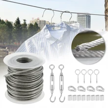 15m/30m Coated Flexible Wire Rope soft Cable Transparent Stainless Steel Clothesline Clothesline Kit Cable with Accessories
15m/30m Coated Flexible Wire Rope soft Cable Transparent Stainless Steel Clothesline Clothesline Kit Cable with Accessories